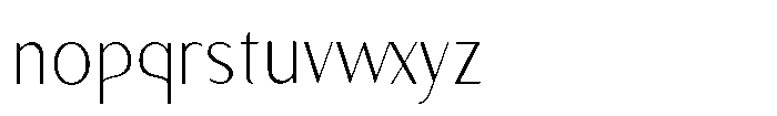 Granvia Ultra Thin Condensed Font LOWERCASE