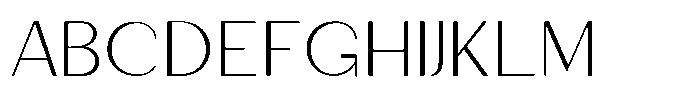 Granvia Ultra Thin Expanded Font UPPERCASE