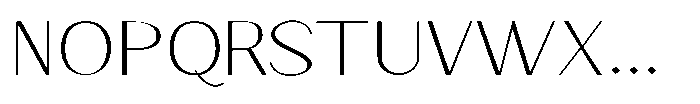 Granvia Ultra Thin Expanded Font UPPERCASE