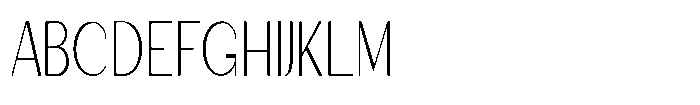 Granvia Ultra Thin Extra Condensed Font UPPERCASE