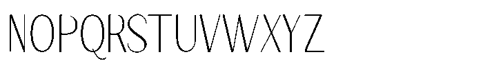 Granvia Ultra Thin Extra Condensed Font UPPERCASE