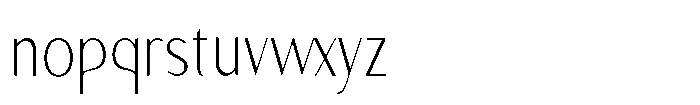 Granvia Ultra Thin Extra Condensed Font LOWERCASE