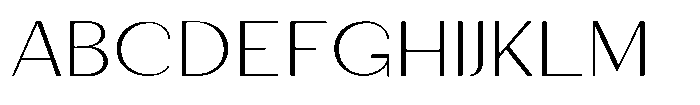 Granvia Ultra Thin Extra Expanded Font UPPERCASE
