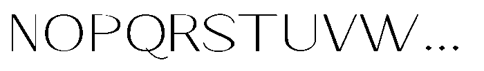 Granvia Ultra Thin Extra Expanded Font UPPERCASE