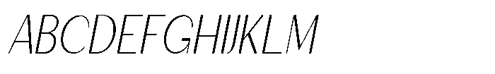 Granvia Ultra Thin Italic Condensed Font UPPERCASE