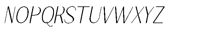 Granvia Ultra Thin Italic Condensed Font UPPERCASE