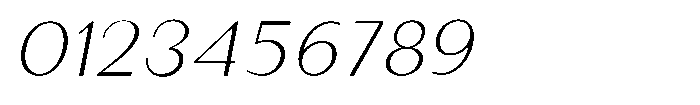 Granvia Ultra Thin Italic Expanded Font OTHER CHARS