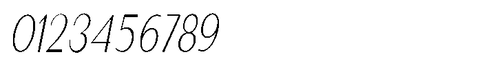 Granvia Ultra Thin Italic Extra Condensed Font OTHER CHARS