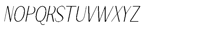 Granvia Ultra Thin Italic Extra Condensed Font UPPERCASE