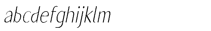 Granvia Ultra Thin Italic Extra Condensed FONT