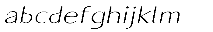 Granvia Ultra Thin Italic Extra Expanded FONT