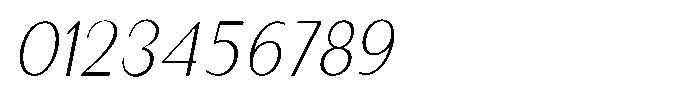 Granvia Ultra Thin Italic Semi Condensed Font OTHER CHARS
