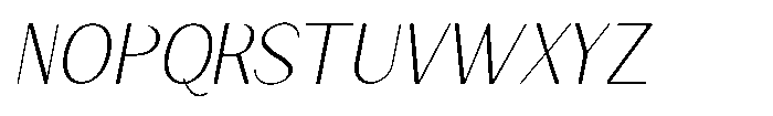 Granvia Ultra Thin Italic Semi Condensed Font UPPERCASE