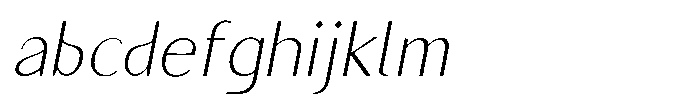 Granvia Ultra Thin Italic Semi Condensed FONT