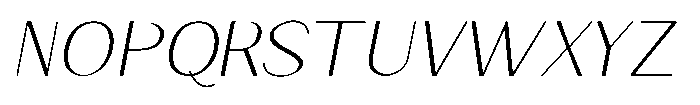 Granvia Ultra Thin Italic Semi Expanded Font UPPERCASE