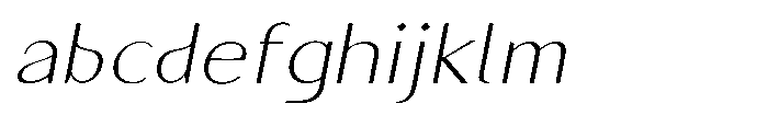 Granvia Ultra Thin Italic Semi Expanded FONT
