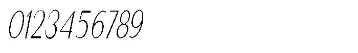 Granvia Ultra Thin Italic Ultra Condensed Font OTHER CHARS