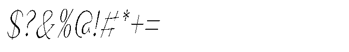 Granvia Ultra Thin Italic Ultra Condensed Font OTHER CHARS
