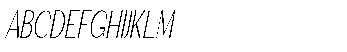 Granvia Ultra Thin Italic Ultra Condensed Font UPPERCASE