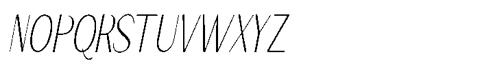 Granvia Ultra Thin Italic Ultra Condensed Font UPPERCASE