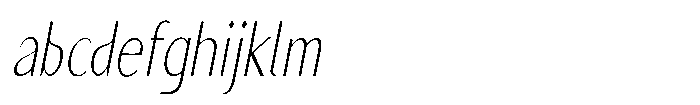 Granvia Ultra Thin Italic Ultra Condensed FONT