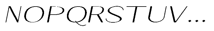 Granvia Ultra Thin Italic Ultra Expanded Font UPPERCASE