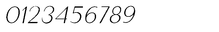 Granvia Ultra Thin Italic Font OTHER CHARS