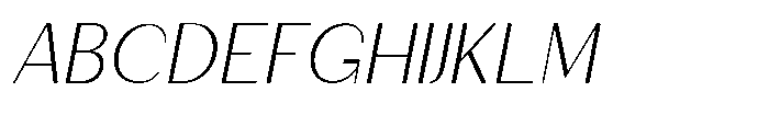 Granvia Ultra Thin Italic Font UPPERCASE