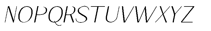 Granvia Ultra Thin Italic Font UPPERCASE