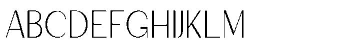 Granvia Ultra Thin Semi Condensed Font UPPERCASE