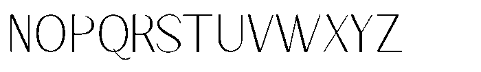 Granvia Ultra Thin Semi Condensed Font UPPERCASE