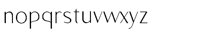 Granvia Ultra Thin Semi Condensed Font LOWERCASE