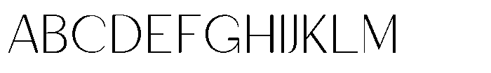 Granvia Ultra Thin Semi Expanded Font UPPERCASE