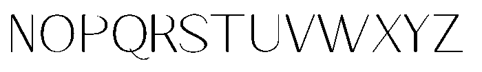 Granvia Ultra Thin Semi Expanded Font UPPERCASE