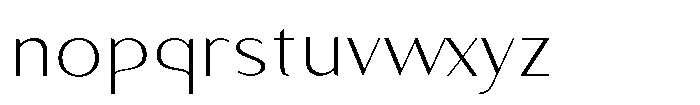 Granvia Ultra Thin Semi Expanded Font LOWERCASE