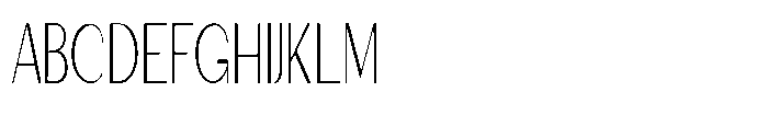 Granvia Ultra Thin Ultra Condensed Font UPPERCASE