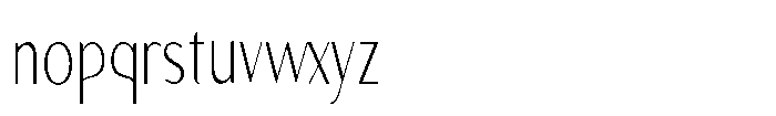 Granvia Ultra Thin Ultra Condensed Font LOWERCASE