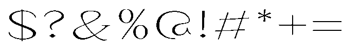 Granvia Ultra Thin Ultra Expanded Font OTHER CHARS