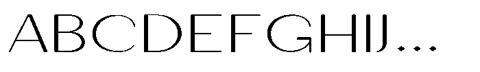 Granvia Ultra Thin Ultra Expanded Font UPPERCASE