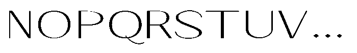 Granvia Ultra Thin Ultra Expanded Font UPPERCASE