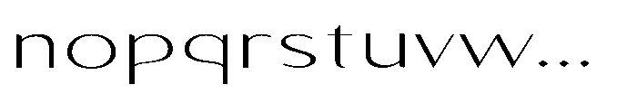 Granvia Ultra Thin Ultra Expanded Font LOWERCASE