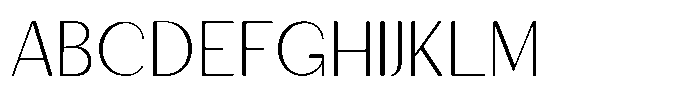 Granvia Ultra Thin Font UPPERCASE