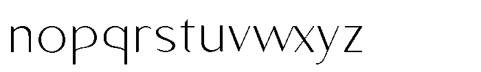 Granvia Ultra Thin Font LOWERCASE
