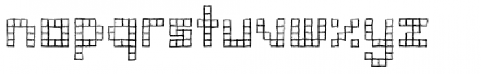 Graph Paper Lined Font LOWERCASE