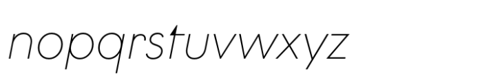 Graphit Thin Italic Font LOWERCASE