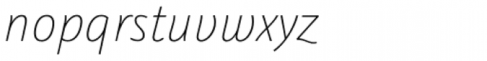 Graublau Sans ExtraLight Italic Font LOWERCASE