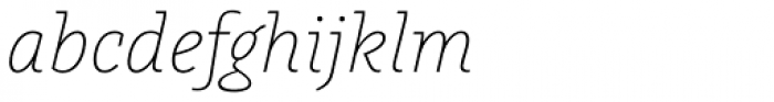 Graublau Slab ExtraLight Italic Font LOWERCASE