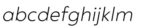 Grava Display ExtraLight Oblique Font LOWERCASE