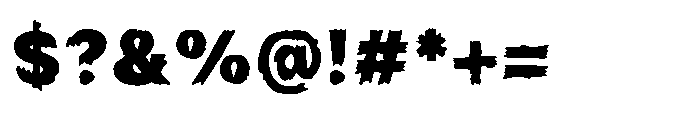 Graveshred Exhumed Font OTHER CHARS