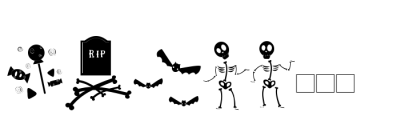 Graveyard Dingbats Font LOWERCASE